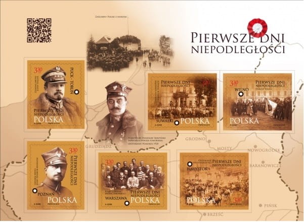 Znaczki Pierwsze dni niepodległości 2018 r.