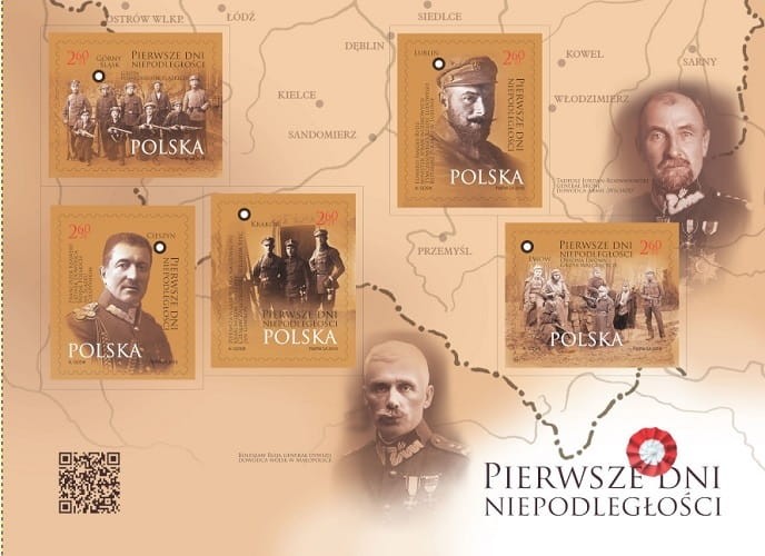 Znaczki Pierwsze dni niepodległości 2018 r. /2