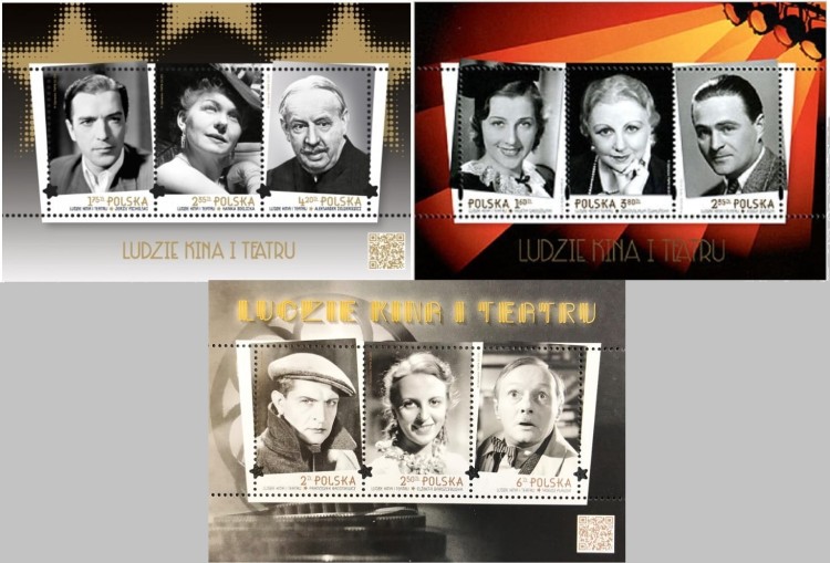 Znaczki Ludzie kina i teatru 2013-2016 r.