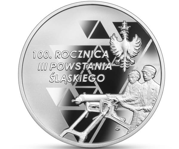 Moneta 10 zł 100 rocz. III Powstania Śląskiego 2021 r. rewers
