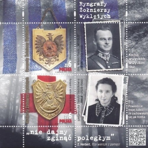 Znaczki Ryngrafy Żołnierzy Wyklętych Blok 2018 r.