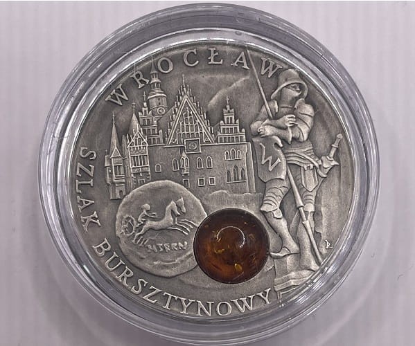 Moneta 1 dolar Szlak bursztynowy Wrocław 2009 r. rewers