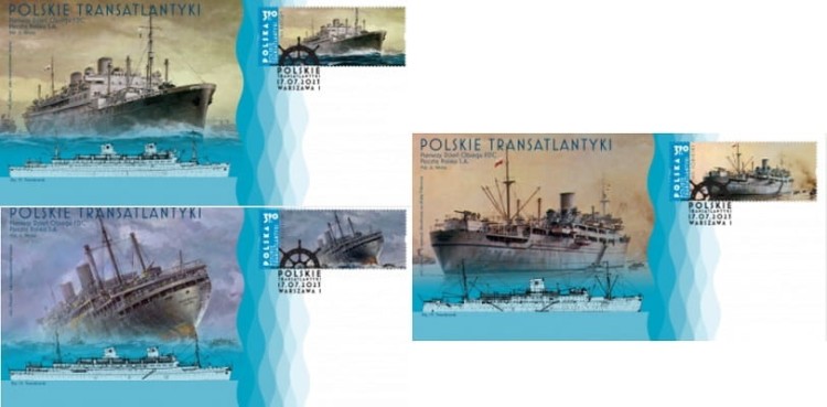 Koperta FDC Polskie transatlantyki 2023 5329-5331