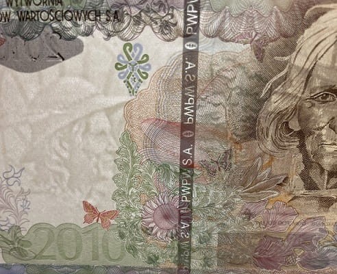 Jan Krzepkowski Sabała PWPW 2010 r. banknot testowy znak