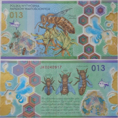 Pszczoła Miodna 013 PWPW 2013 banknot testowy 1