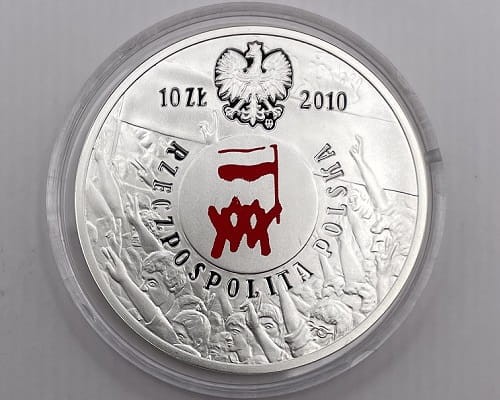 Moneta 10 zł Polski Sierpień 1980 2010 r. awers