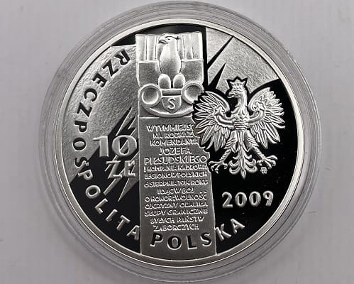 Moneta 10 zł 95 rocznica wymarszu Kompanii Kadrowej 2009 awers