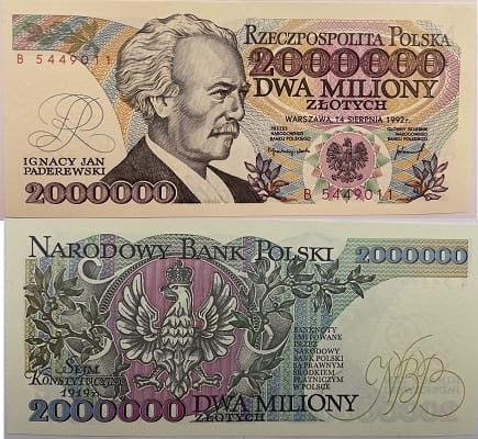 Banknot PRL 2000000 zł 1992