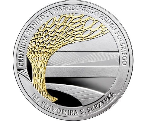 Moneta 10 zł Centrum Pieniądza im. Sławomira Skrzypczaka 2016 rewers