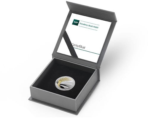 Moneta 10 zł Centrum Pieniądza im. Sławomira Skrzypczaka 2016 box