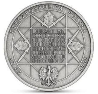 Moneta 20 zł Sowiecka agresja na Polskę 17 IX 1939 2023 awers