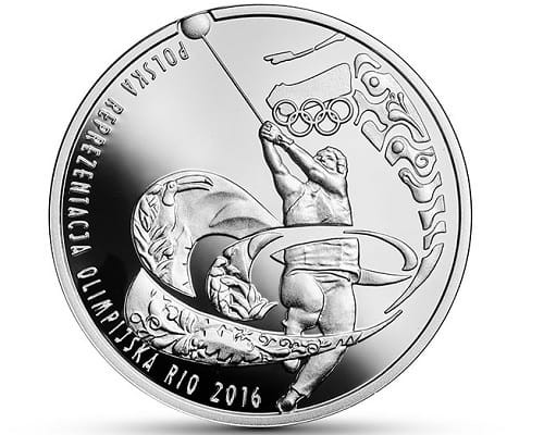 Moneta 10 zł Polska reprezentacja Rio de Janeiro 2016 r. rewers