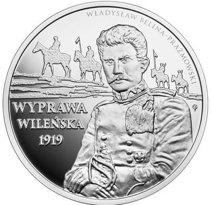 Moneta 10 zł Wyprawa Wileńska 2019 r awers