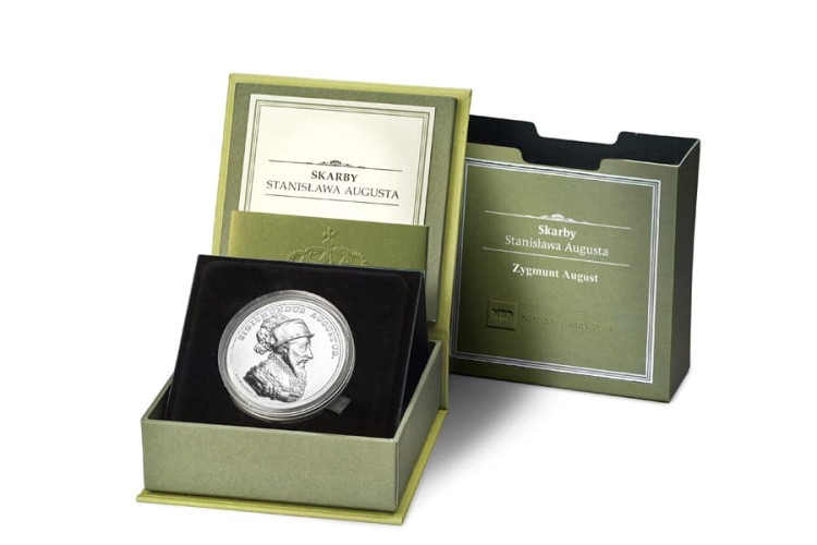 Moneta 50 zł Zygmunt August 2017 r. box