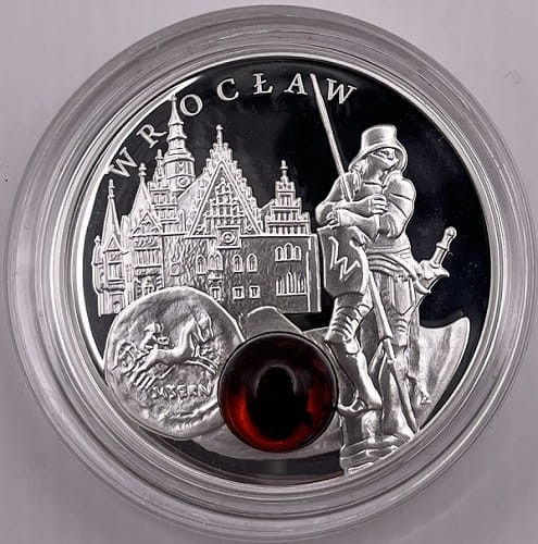 Moneta 1 dolar Szlak bursztynowy Wrocław 2012 r. rewers