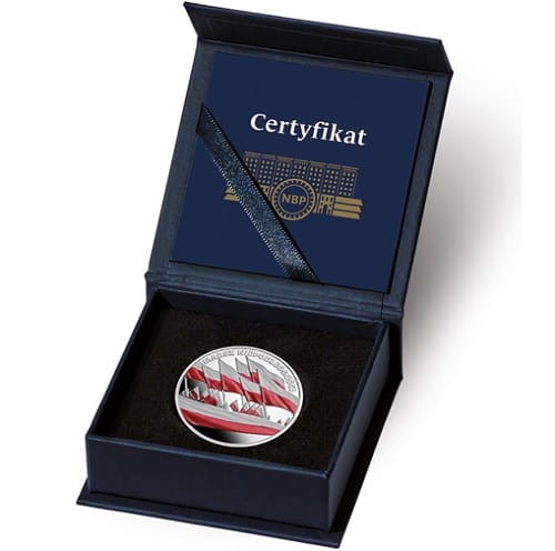 Moneta 10 zł Marsz Niepodległości 2023 r. box