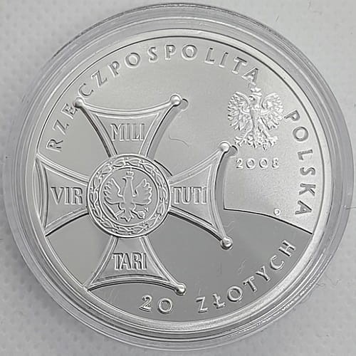 Moneta 20 zł 90 rocz. Odzyskania Niepodległości 2008 r. awers
