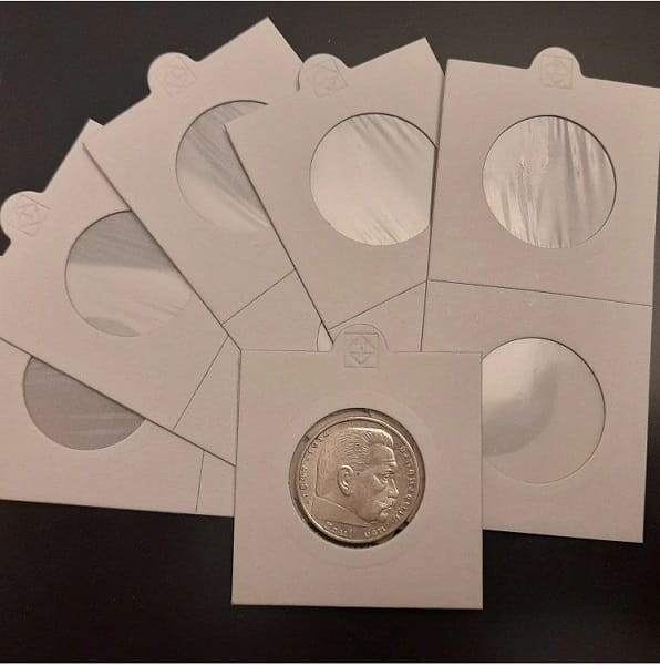 Holder na monety biały Leuchtturm 25 mm