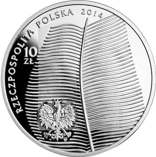 Moneta 10 zł Stefan Żeromski 2014 r. rewers