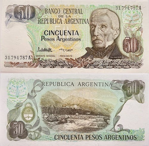 Argentyna banknot 50 pesos