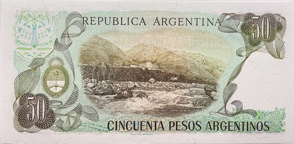 Argentyna banknot 50 pesos rewers