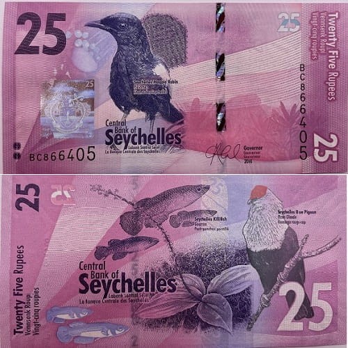 Seszele banknot 25 rupii