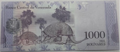 1000 Bolivares Wenezuela 2017 r. awers