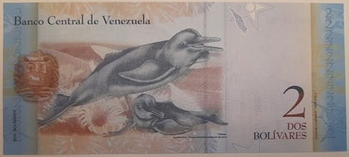 2 Bolivares Wenezuela 2012 r. rewers