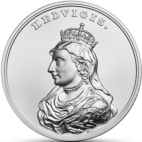 Moneta 50 zł Jadwiga Andegaweńska 2014 r. rewers