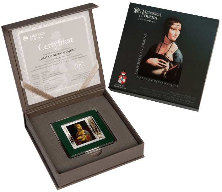1 dolar Dama z gronostajem Arcydzieła renesansu 2012 r. box