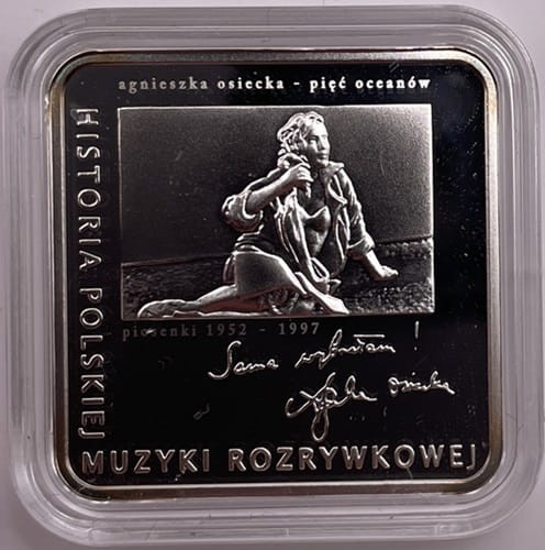 Moneta 10 zł Agnieszka Osiecka kwadrat 2013 r. awers