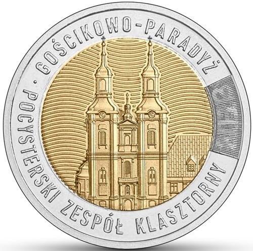 Moneta 5 zł Pocysterski zespół klasztorny Paradyż 2023 rewers