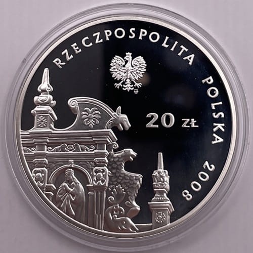 Moneta kolekcjonerska 20 zł Kazimierz Dolny 2008 awers