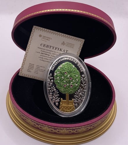 Faberge 2 dollars 2012 r. Jajo Laurowe rewers