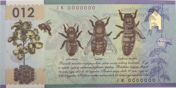 Pszczoła Miodna 012 PWPW 2012 r. pwpw rewers