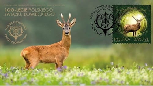Koperta FDC 100-lecia Polskiego Związku Łowieckiego 2023 r