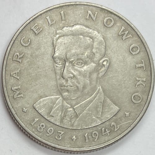 Moneta 20 zł Marceli Nowotko b.z. 1976 r. stan 2 rewers