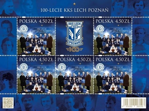 Arkusz znaczków Lech Poznań Arkusz 2022 r.