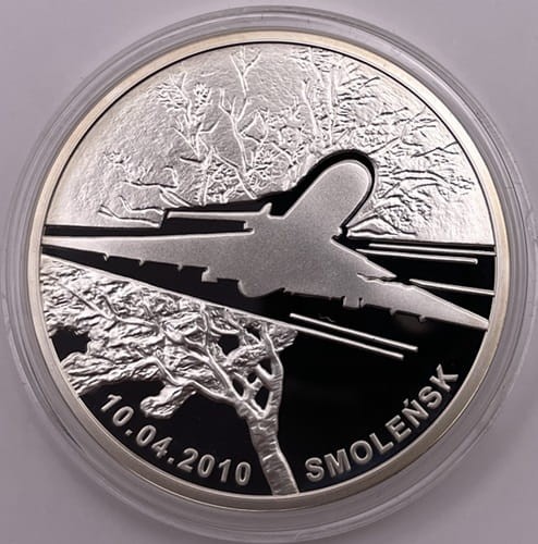Moneta 20 zł Smoleńsk - Pamięci Ofiar 10.04.20210 2011 r. rewers