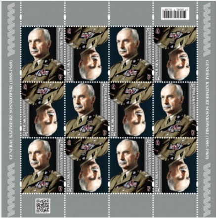 Arkusz znaczków gen Kazimierz Sosnkowski 2023