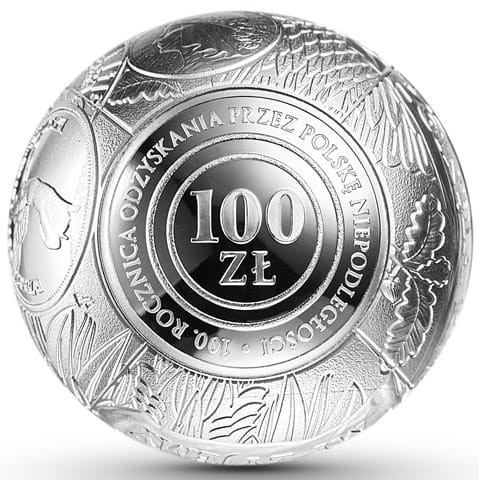 100 zł kula 100. rocz. odzyskania niepodległości 2023 r. 1