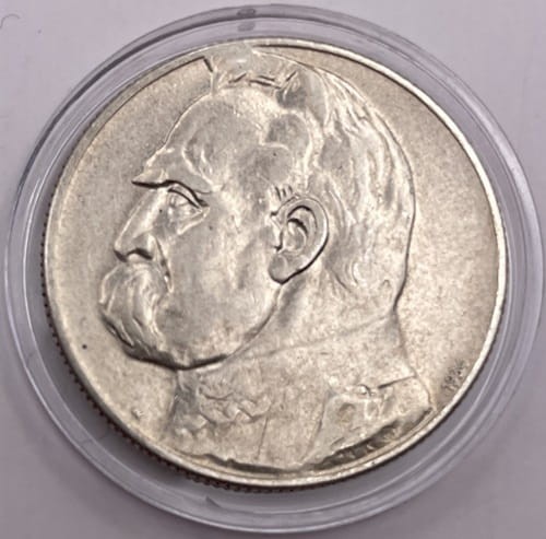 Moneta 5 złotych 1934 r. Józef Piłsudski Orzeł strzelecki rewers stan 2