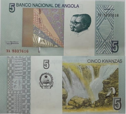 Angola banknot 5 Kwanzas 2012 r.