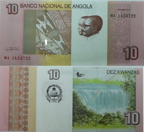 Angola banknot 10 kwanzas 2012 r.