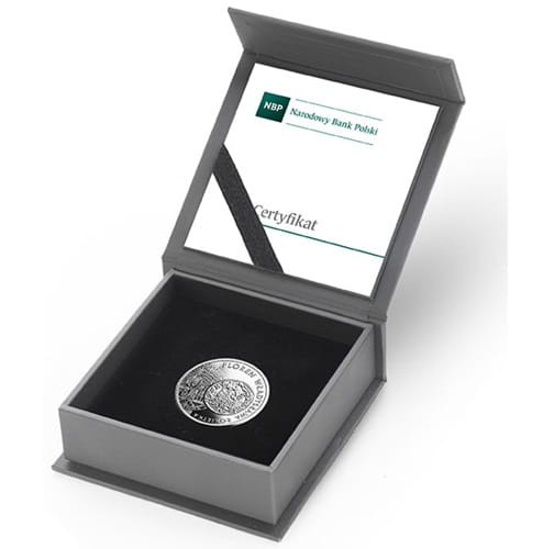 Moneta 20 zł Grosz Kazimierza Wielkiego box