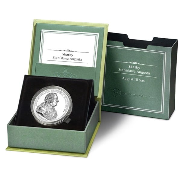 Moneta 50 zł August III Sas 2023 box