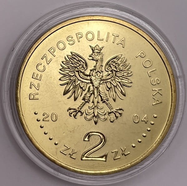 Moneta okolicznościowa 2 zł 85 rocznica Powołania Policji 2004 awers