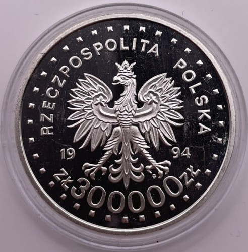 Moneta 300000 zł 50 rocznica Powstania Warszawskiego 1994  awers