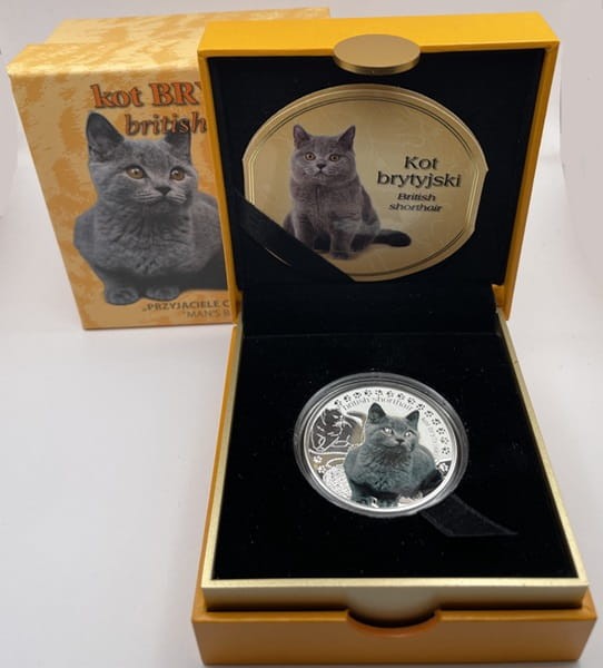 1 dolar koty brytyjskie Przyjaciele Człowieka 2014 r rewers box
