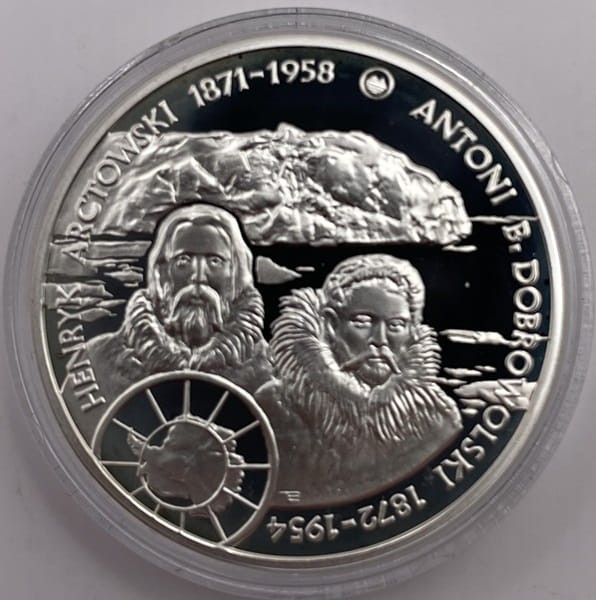 Moneta 10 zł Arctowski Dobrowolski 2007 rewers